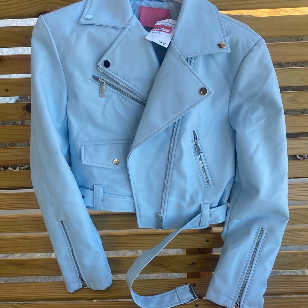 Faux Womens Baby Blue jacket from Nordstrom Rack new with tags.